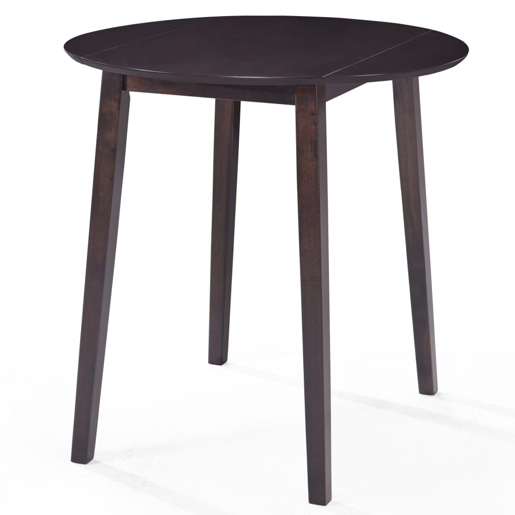 vidaXL Set mesa y sillas de bar 5 piezas madera maciza marrón oscuro