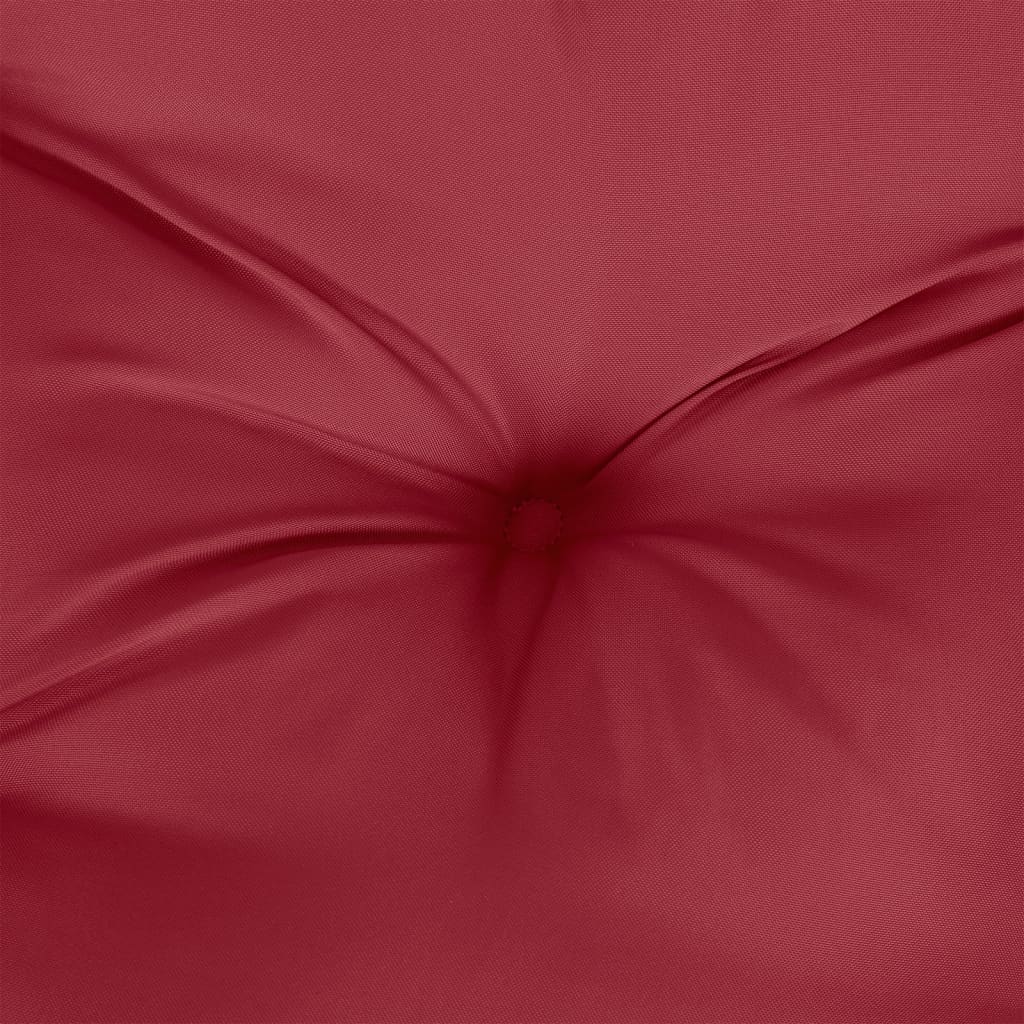 vidaXL Cojines silla de jardín 2 uds tela Oxford rojo tinto 40x40x7 cm