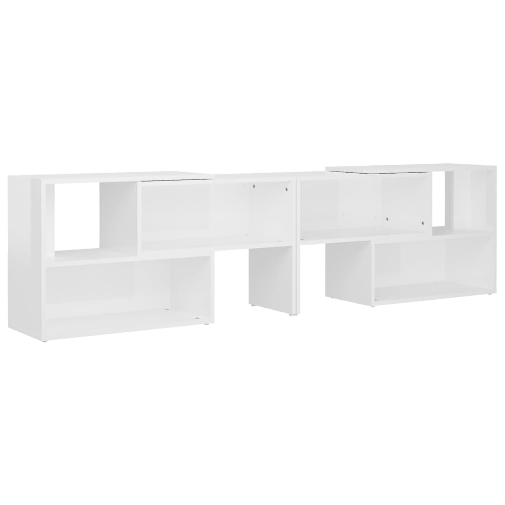 vidaXL Mueble de TV madera contrachapada blanco brillante 149x30x52 cm