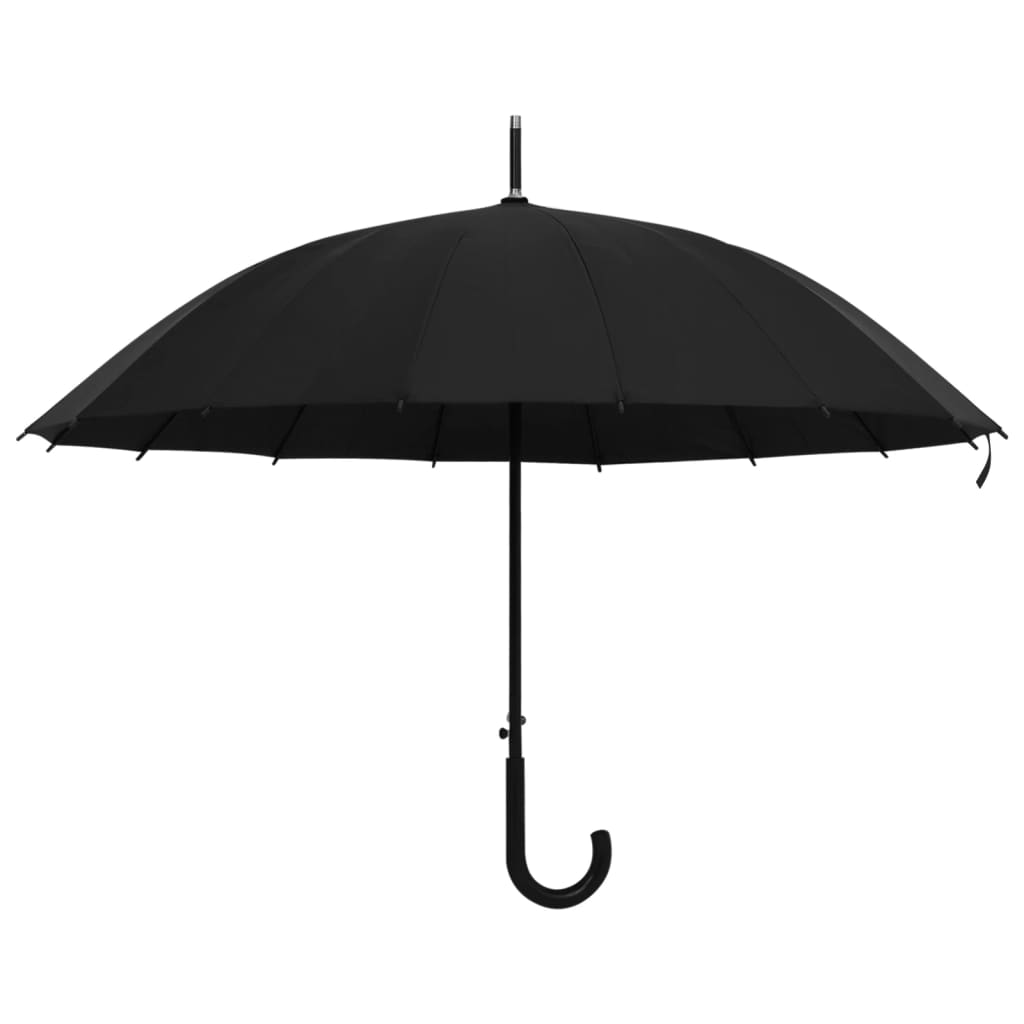 vidaXL Paraguas automático negro 105 cm