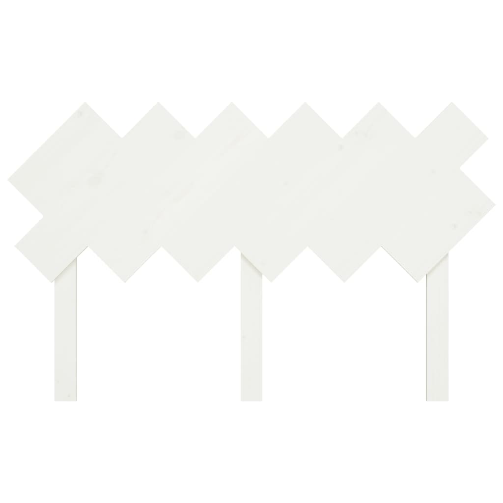vidaXL Cabecero de cama madera maciza de pino blanco 132x3x81 cm