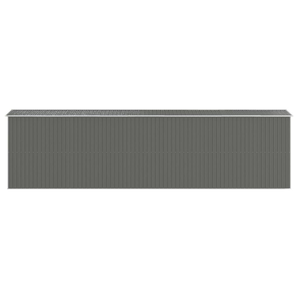 vidaXL Cobertizo de jardín acero galvanizado gris claro 192x772x223 cm