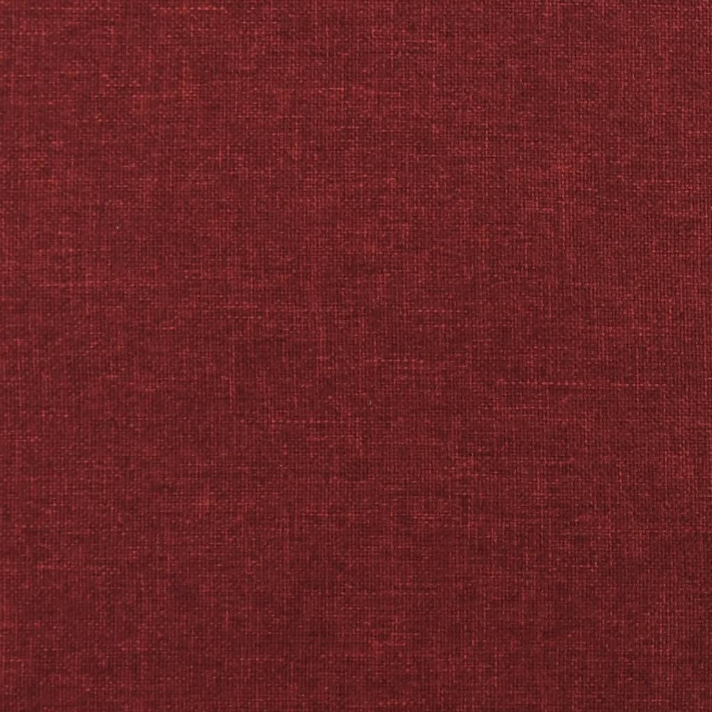 vidaXL Taburete de cocina de tela rojo tinto