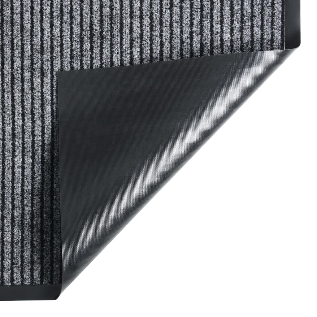 vidaXL Felpudo de rayas gris 80x120 cm