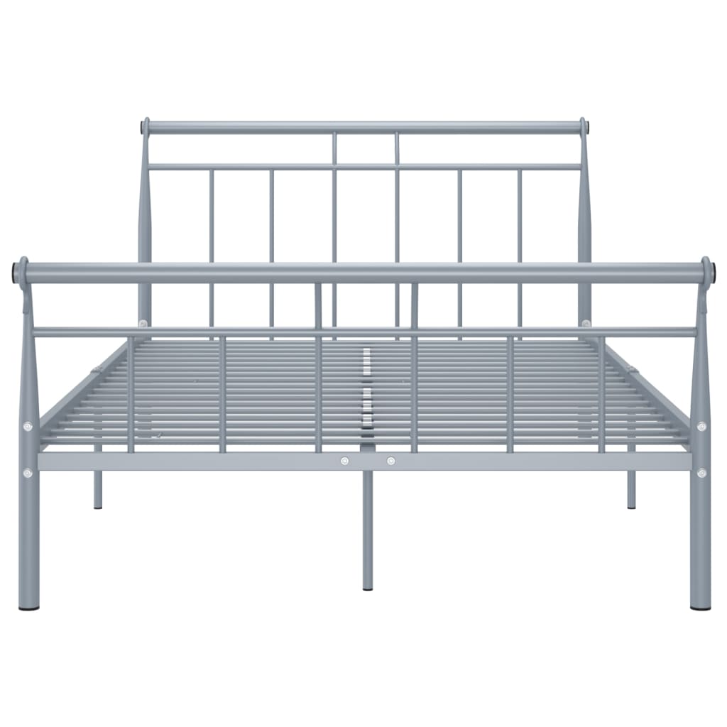 vidaXL Estructura de cama de metal gris 120x200 cm