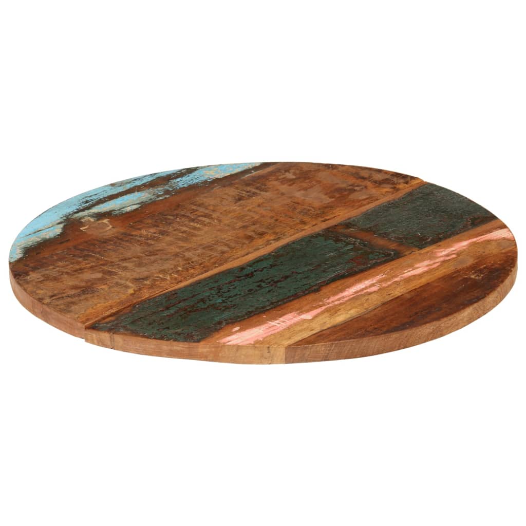 vidaXL Tablero de mesa redonda 70 cm 25-27 mm madera maciza reciclada