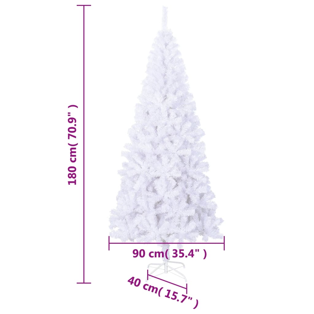 vidaXL Árbol de Navidad artificial con soporte 620 ramas 180 cm