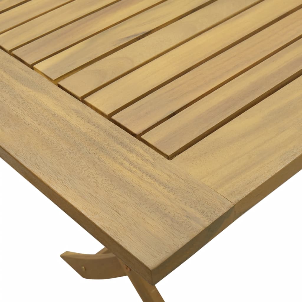 vidaXL Mesa de jardín plegable madera maciza de acacia 120x70x75 cm