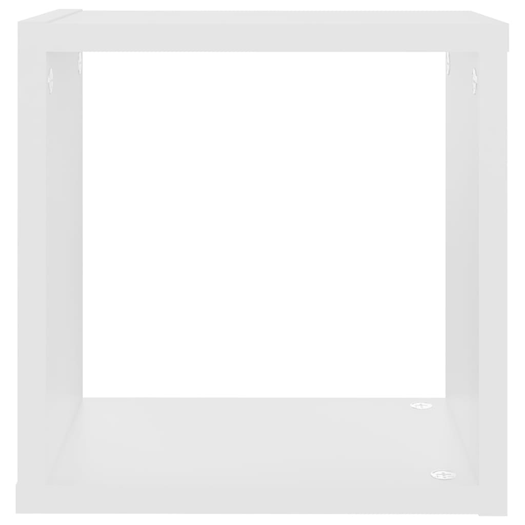 vidaXL Estantes cubo de pared 4 unidades blanco 26x15x26 cm