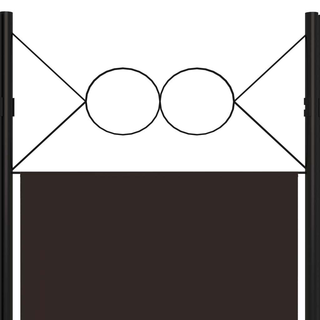 vidaXL Biombo divisor de 3 paneles marrón 120x180 cm
