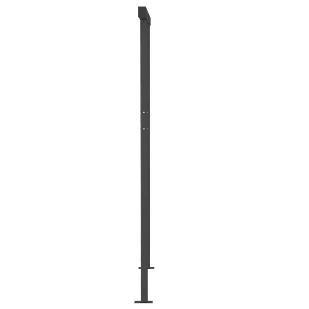 vidaXL Toldo manual retráctil con postes gris antracita 3,5x2,5 m
