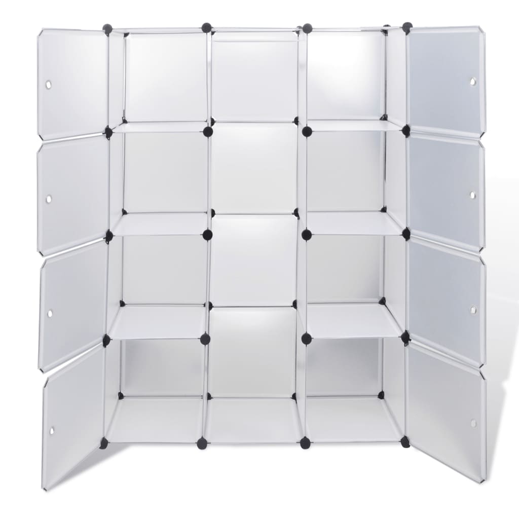 vidaXl Armario modular con 9 compartimentos blanco 37x115x150 cm