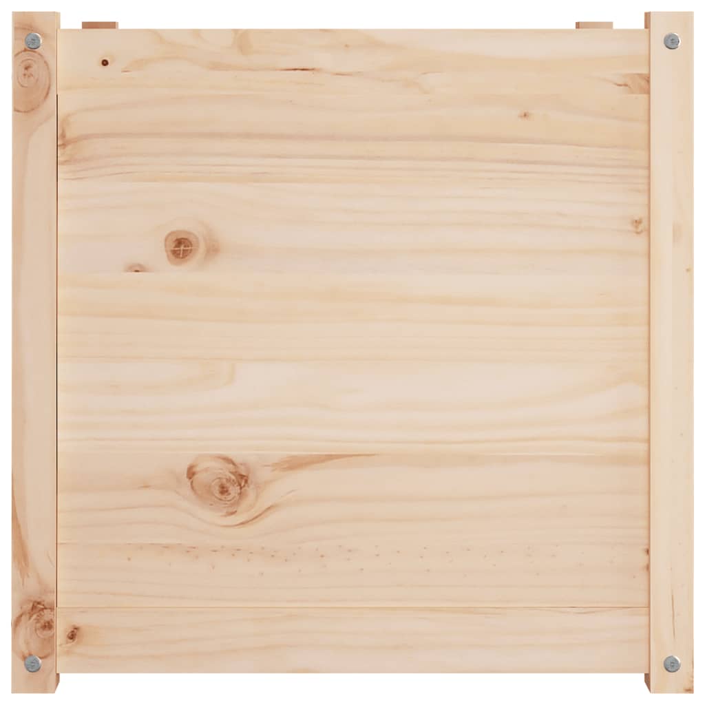 vidaXL Jardinera de madera maciza de pino 60x60x60 cm