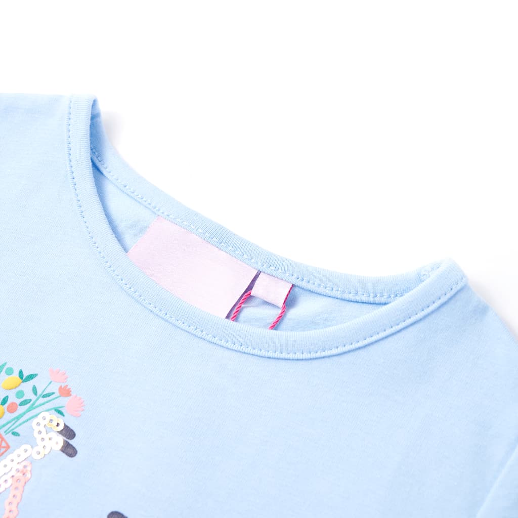 Camiseta infantil azul claro 92
