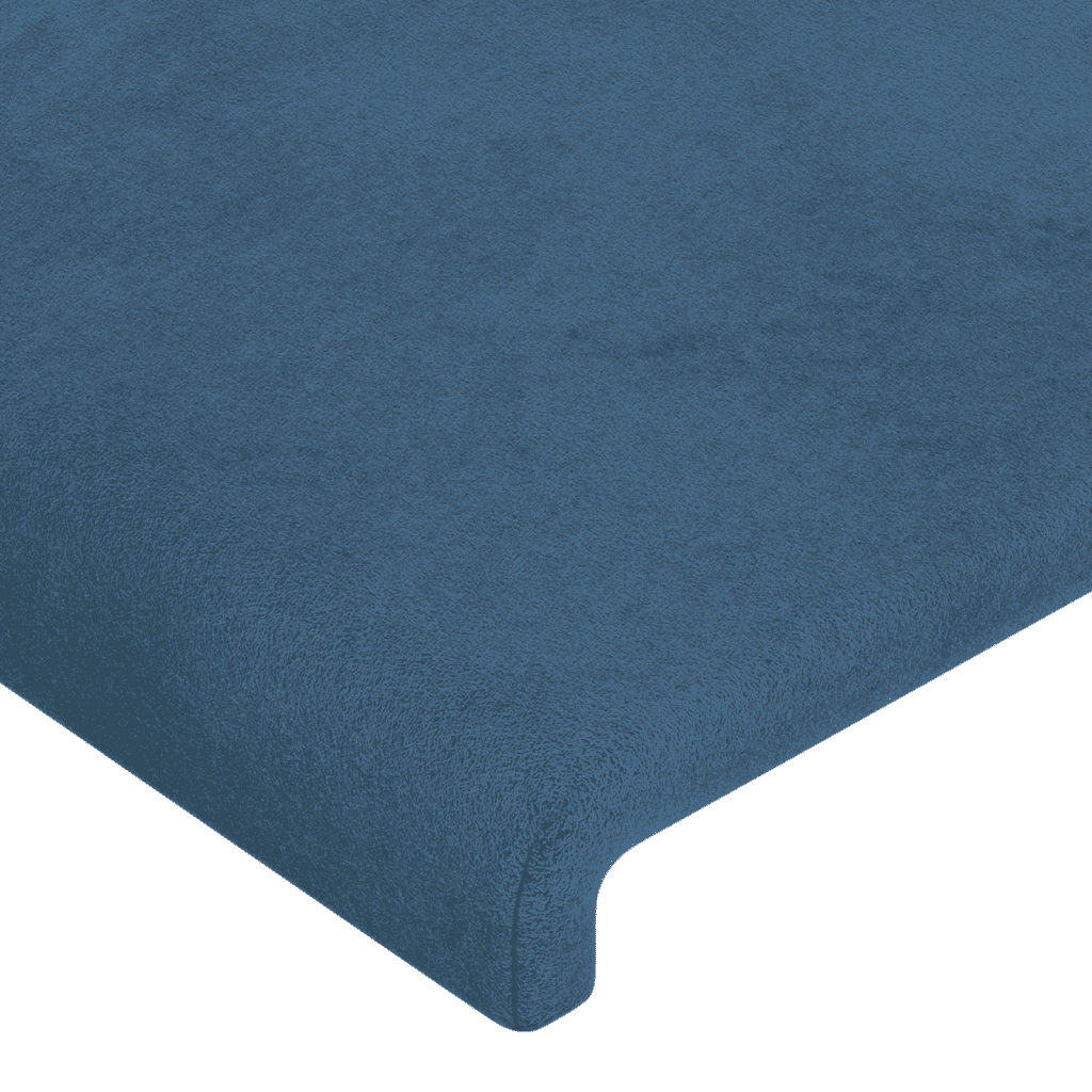 vidaXL Cama box spring con colchón terciopelo azul oscuro 180x200 cm