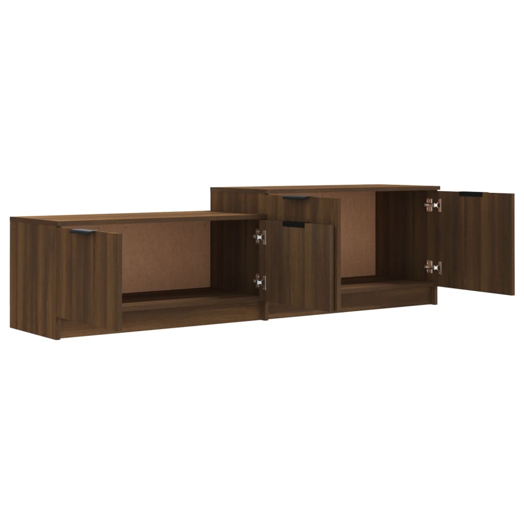 vidaXL Mueble de TV madera contrachapada roble marrón 158,5x36x45 cm
