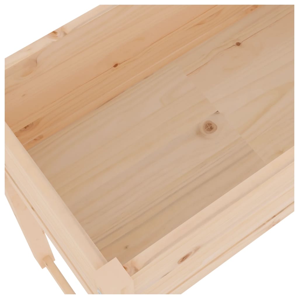 vidaXL Jardinera de madera maciza de pino 78x40x81 cm