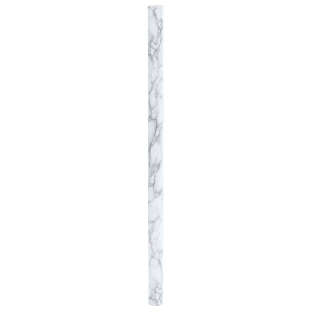 vidaXL Pegatina de mueble autoadhesiva PVC blanco mármol 90x500 cm