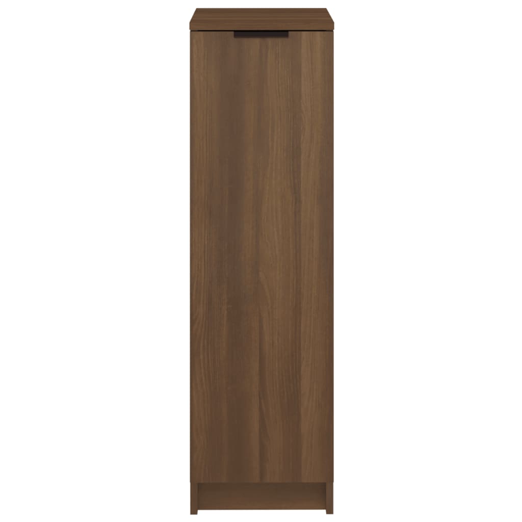vidaXL Mueble zapatero madera contrachapada marrón roble 30x35x100 cm