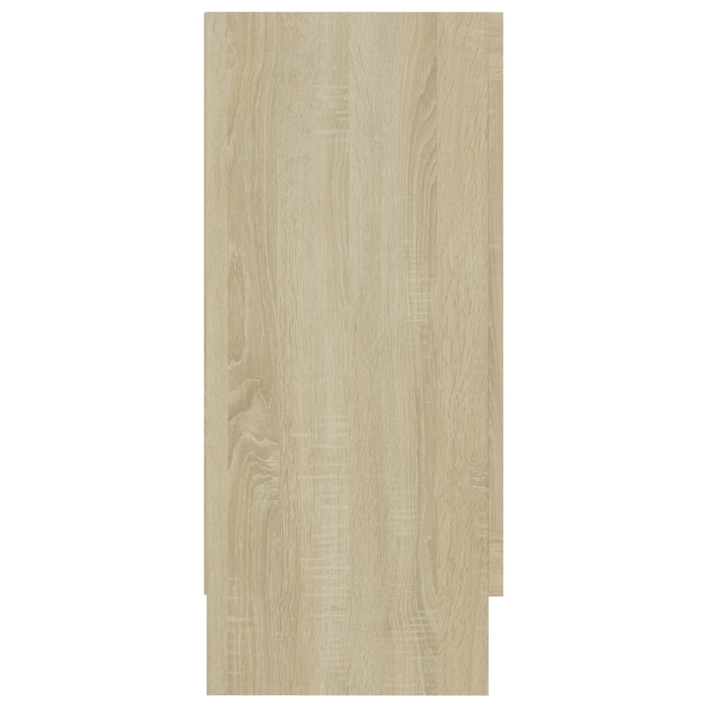 vidaXL Aparador madera contrachapada color roble Sonoma 120x30,5x70 cm