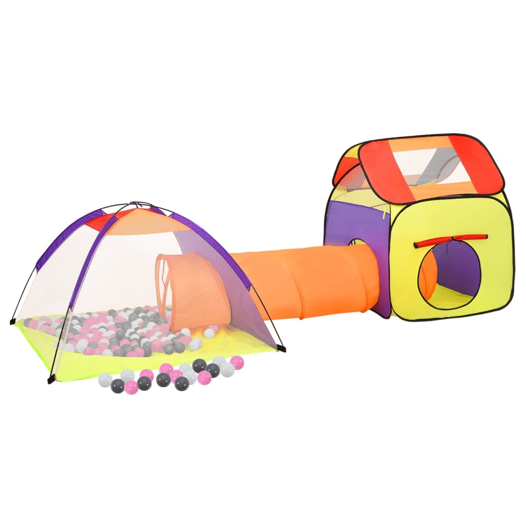 vidaXL Tienda de juego de niños con 250 bolas multicolor 338x123x111cm