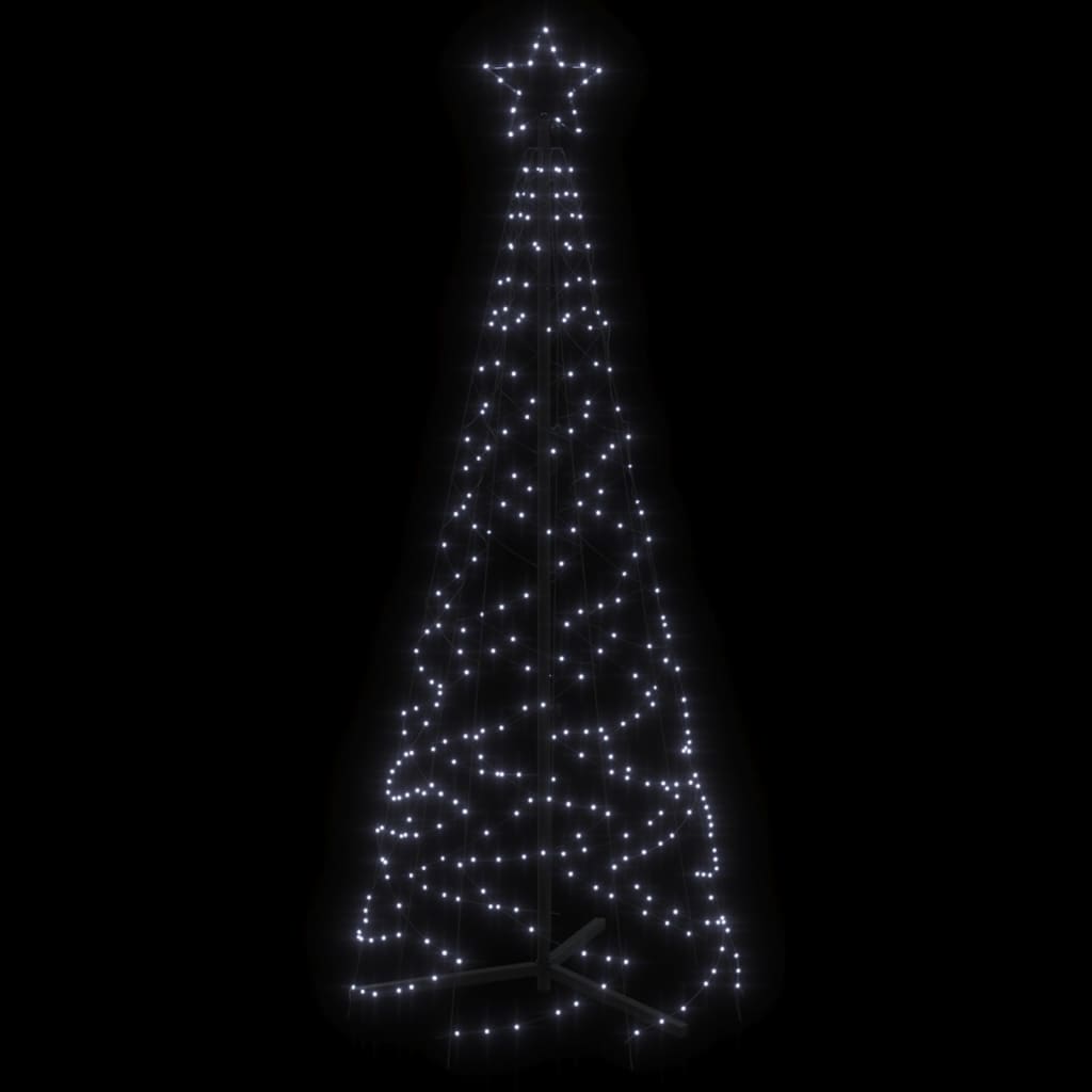 vidaXL Árbol de Navidad cónico 200 LED blanco frío 70x180 cm