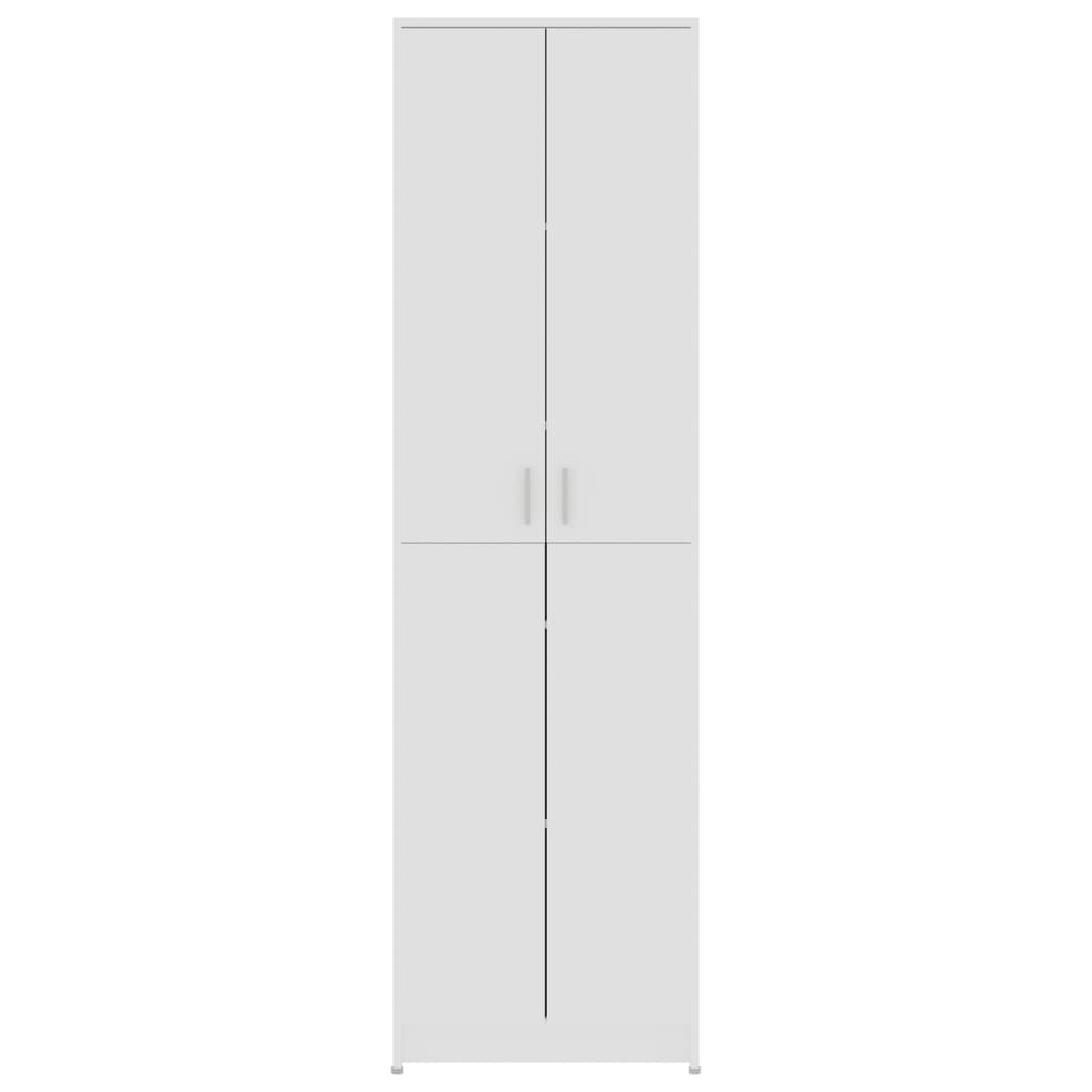 vidaXL Armario de pasillo de madera contrachapada blanco 55x25x189 cm