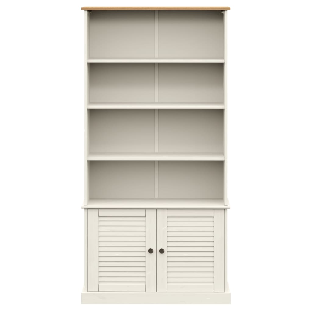 vidaXL Librería VIGO madera maciza de pino blanco 85x35x170 cm