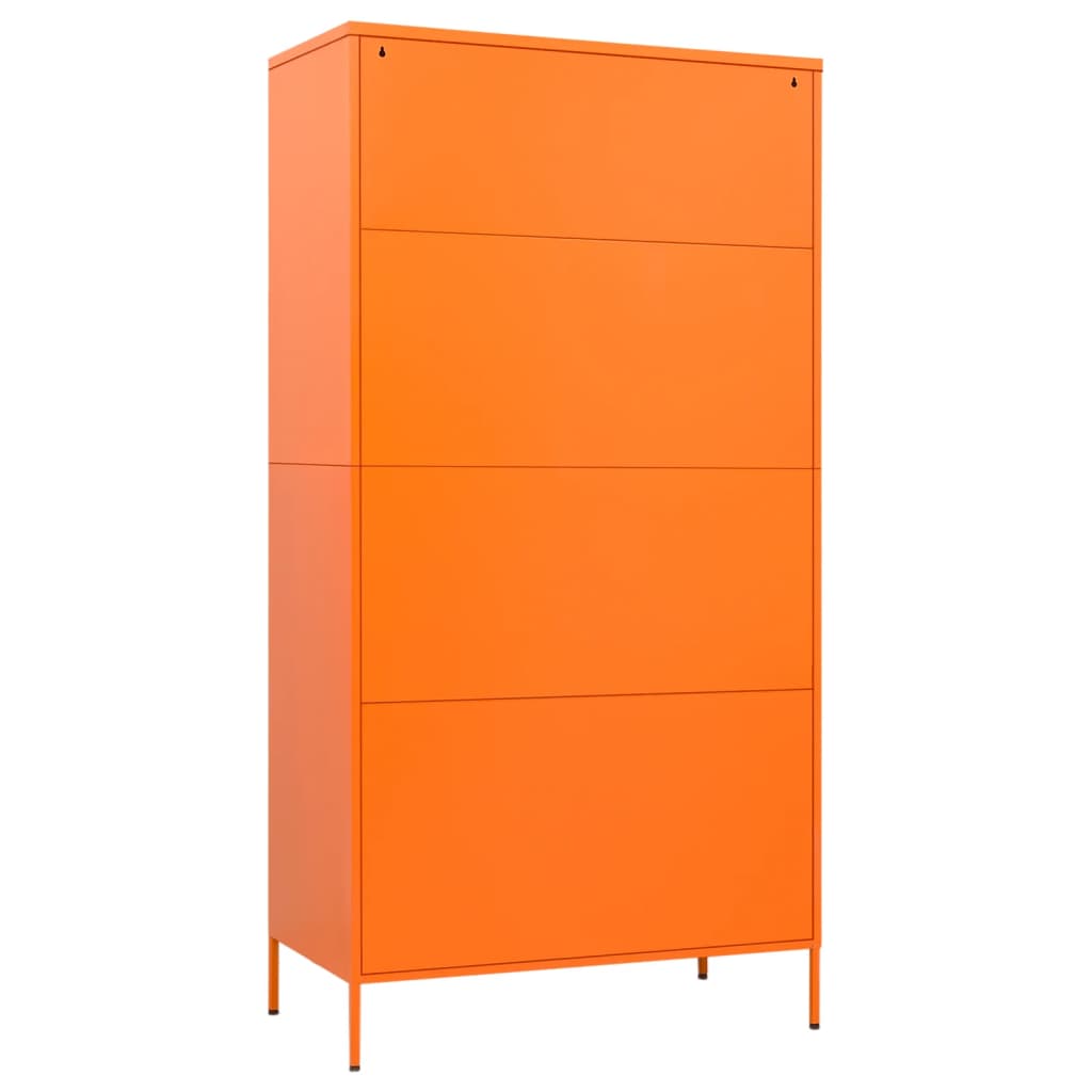 vidaXL Armario de acero naranja 90x50x180 cm