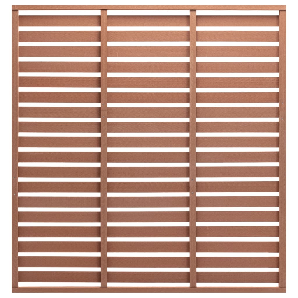 vidaXL Panel de valla con 1 poste WPC marrón 180x180 cm