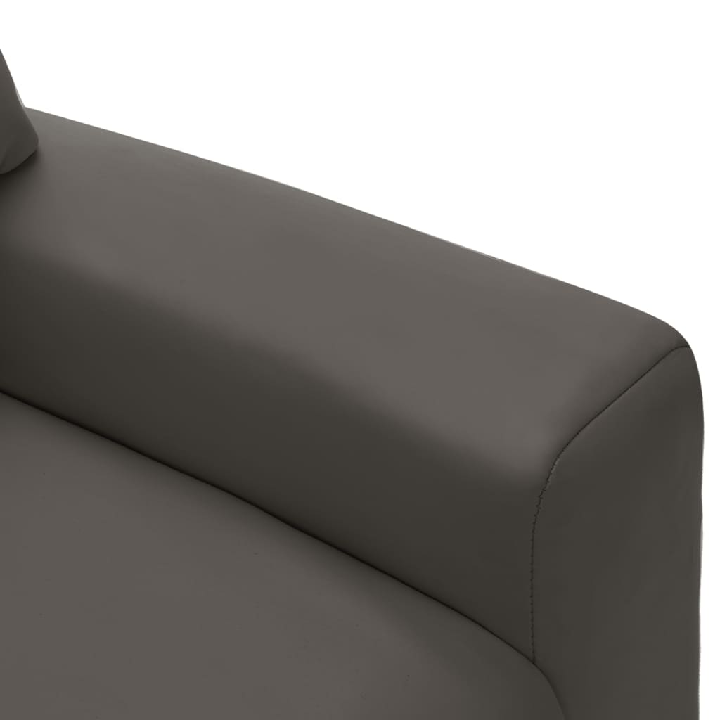 vidaXL Sillón reclinable para niños cuero sintético gris antracita