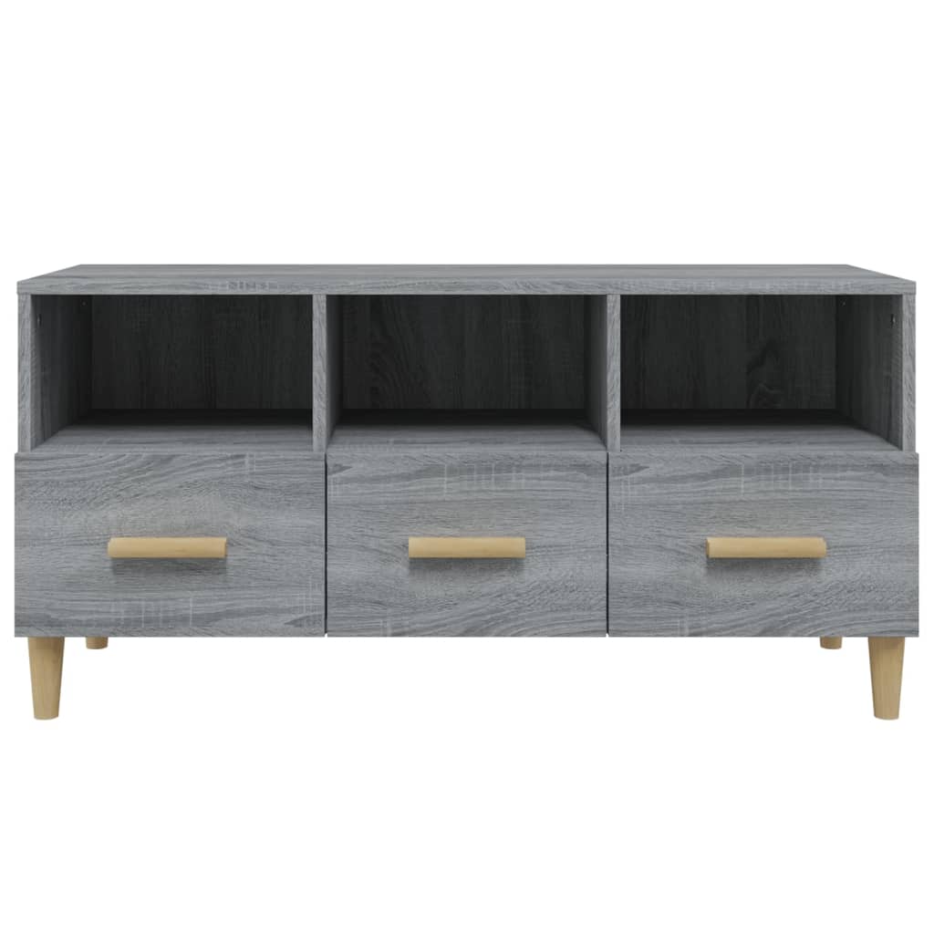 vidaXL Mueble para TV madera contrachapada gris Sonoma 102x36x50 cm