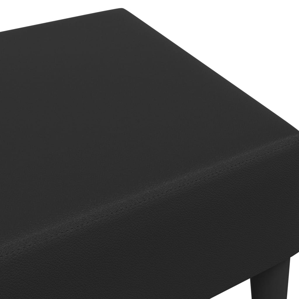 vidaXL Reposapiés de cuero sintético negro 77x55x31 cm