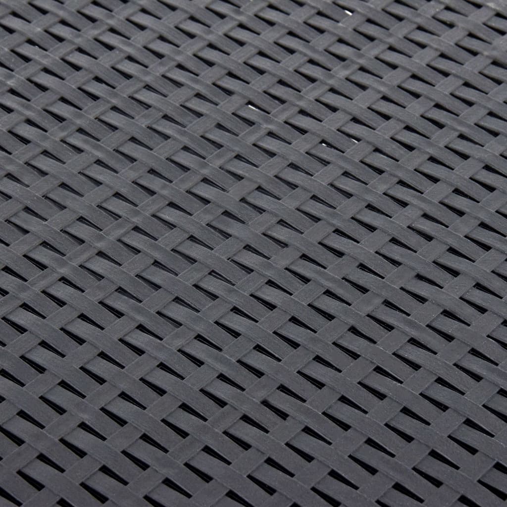vidaXL Mesa auxiliar de plástico gris antracita 54x54x36,5 cm