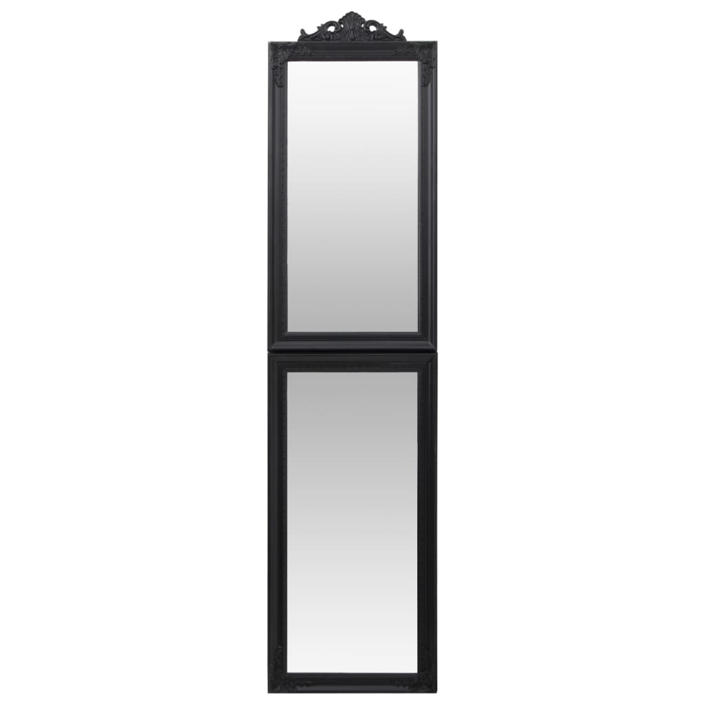 vidaXL Espejo de pie negro 45x180 cm