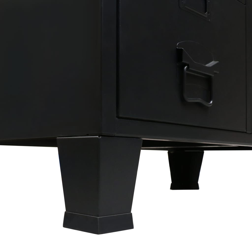 vidaXL Armario metálico de estilo industrial 67x35x107 cm negro