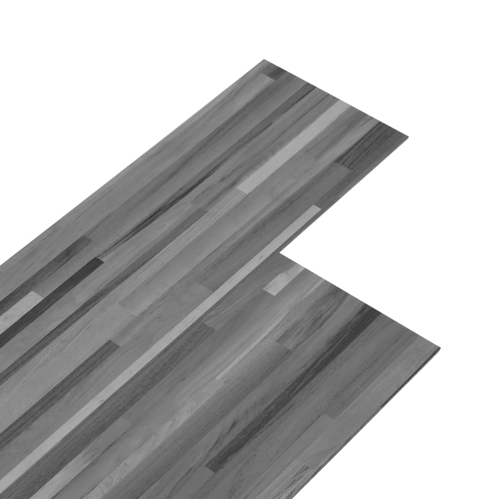 vidaXL Lamas para suelo de PVC autoadhesivas gris a rayas 4,46 m² 3 mm