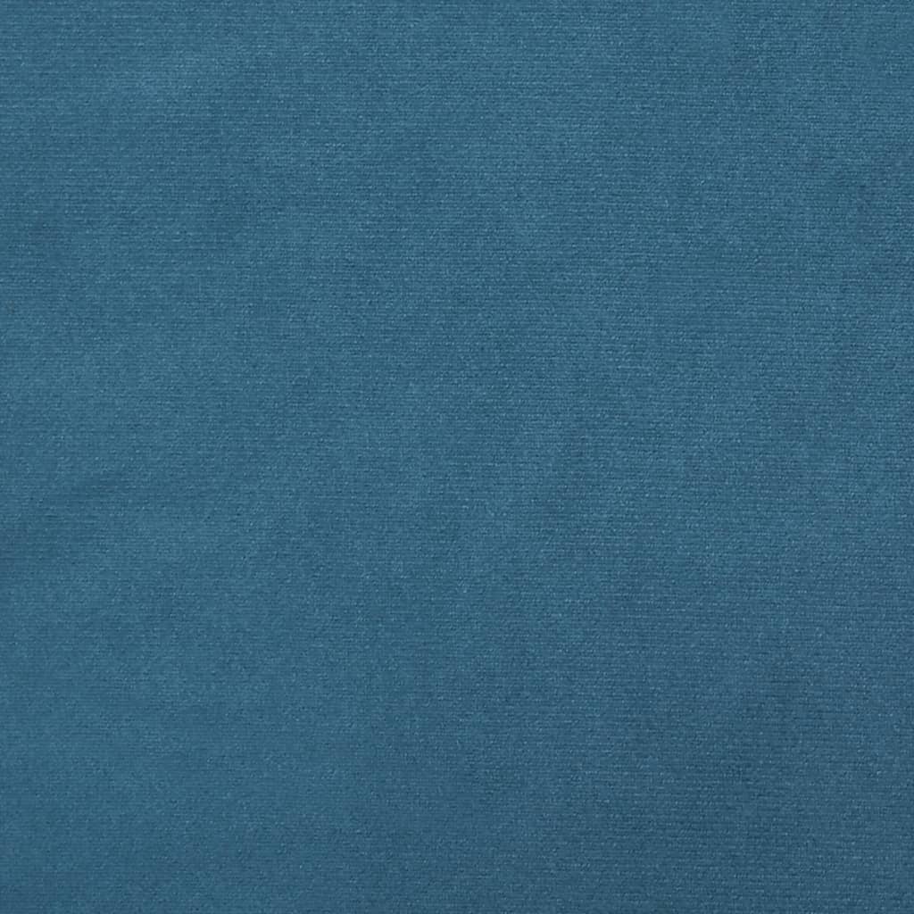 vidaXL Silla mecedora con patas de madera de caucho terciopelo azul