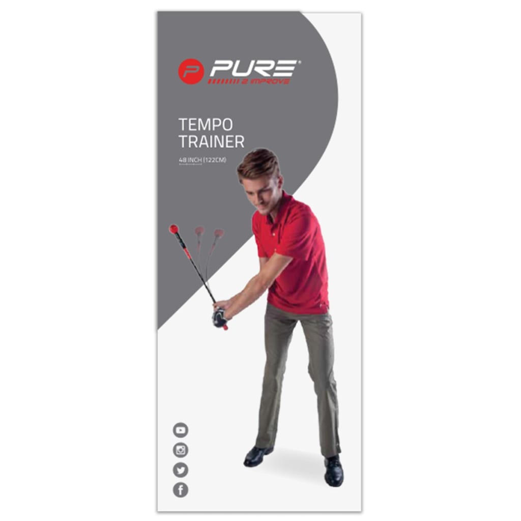Pure2Improve Entrenador de swing de golf 122 cm P2I641860