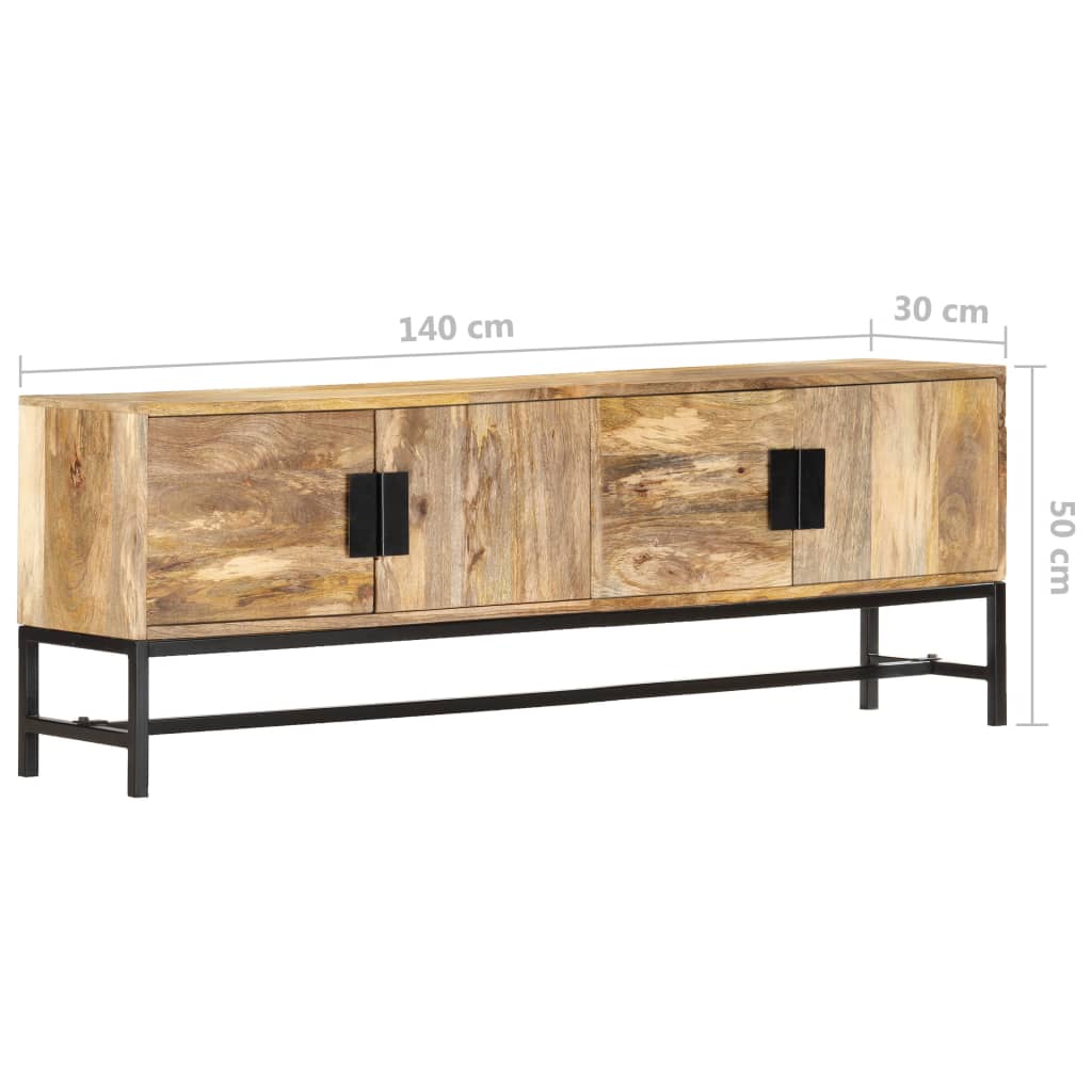vidaXL Mueble para TV de madera maciza de mango 140x30x50 cm