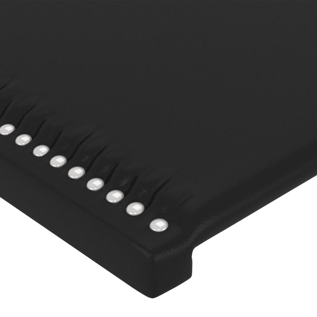 vidaXL Cabecero con LED cuero sintético negro 163x16x78/88 cm