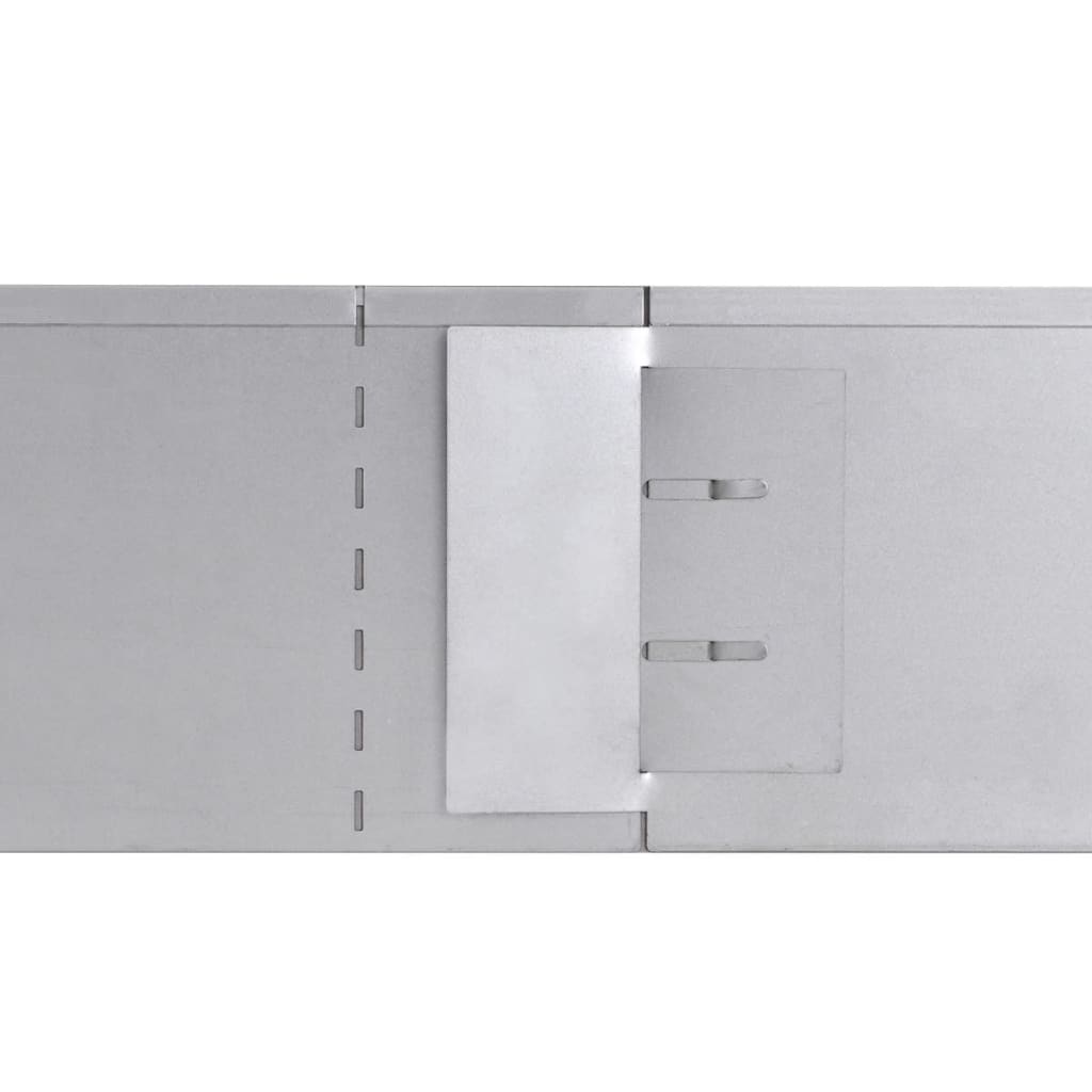 vidaXL Set 10 paneles divisorios flexibles de acero galvanizado 100x14 cm