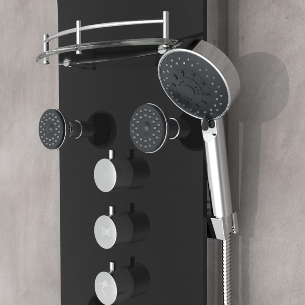EISL Panel de ducha con grifo monomando KARIBIK negro