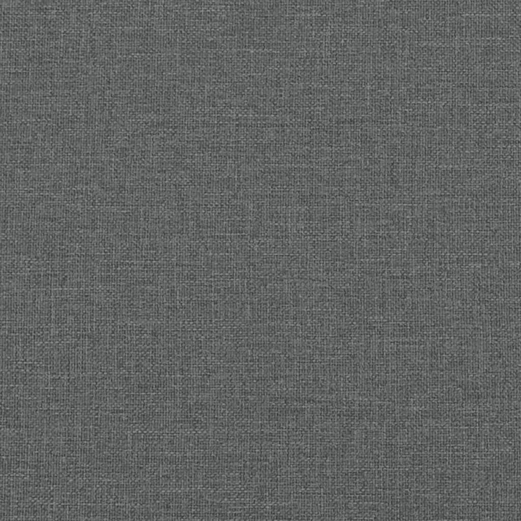 vidaXL Sofá de 3 plazas con taburete de tela gris oscuro 180 cm