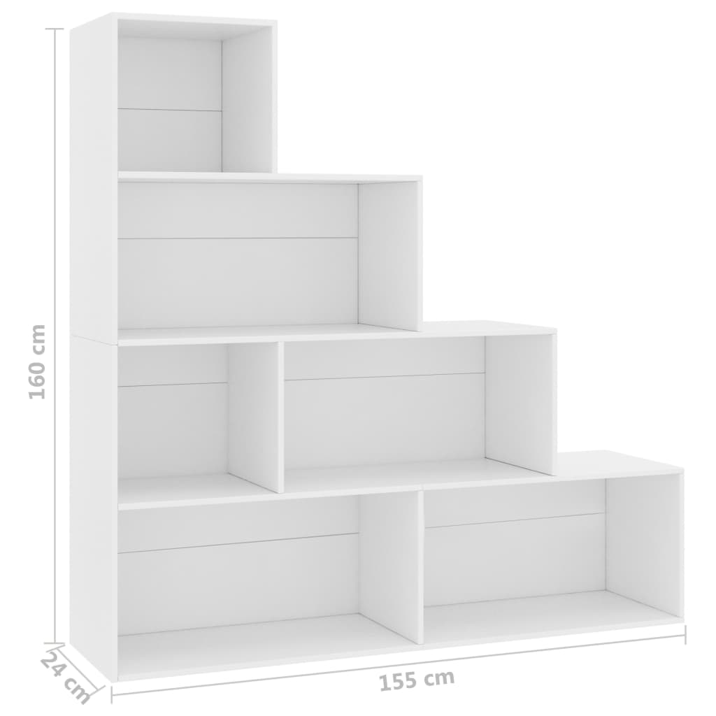 vidaXL Estantería/divisor madera contrachapada blanco 155x24x160 cm