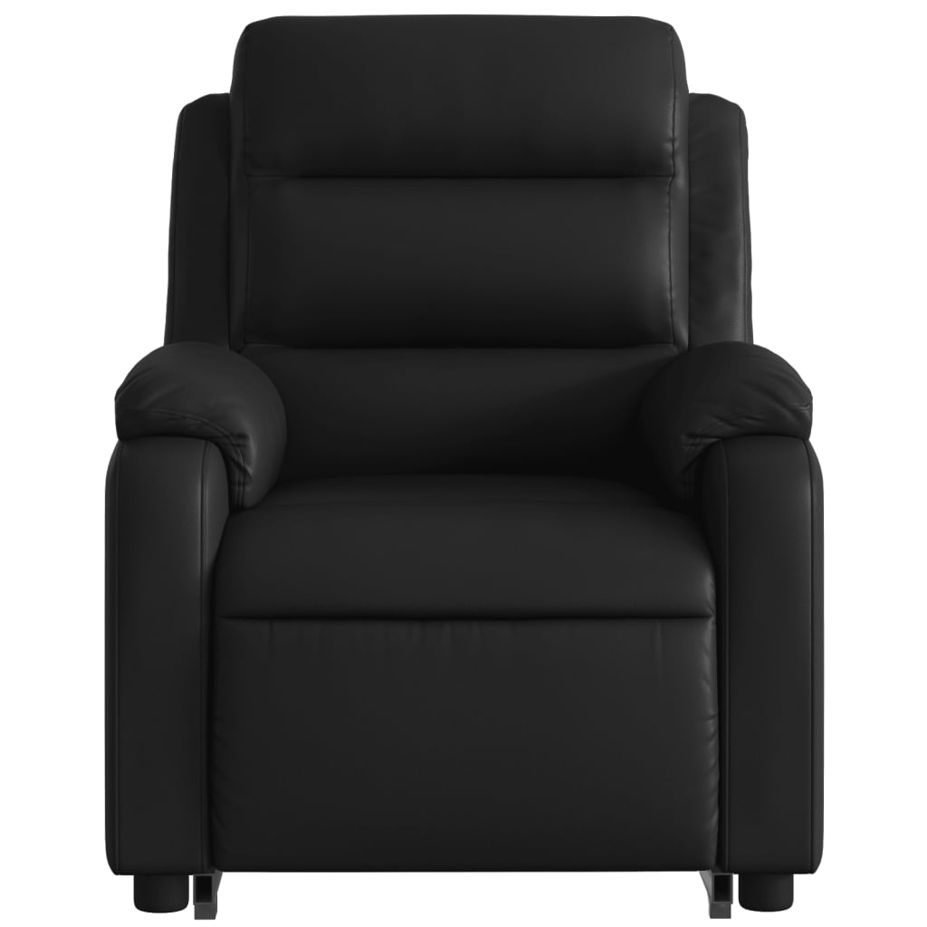 vidaXL Sillón reclinable y elevable eléctrico cuero sintético negro
