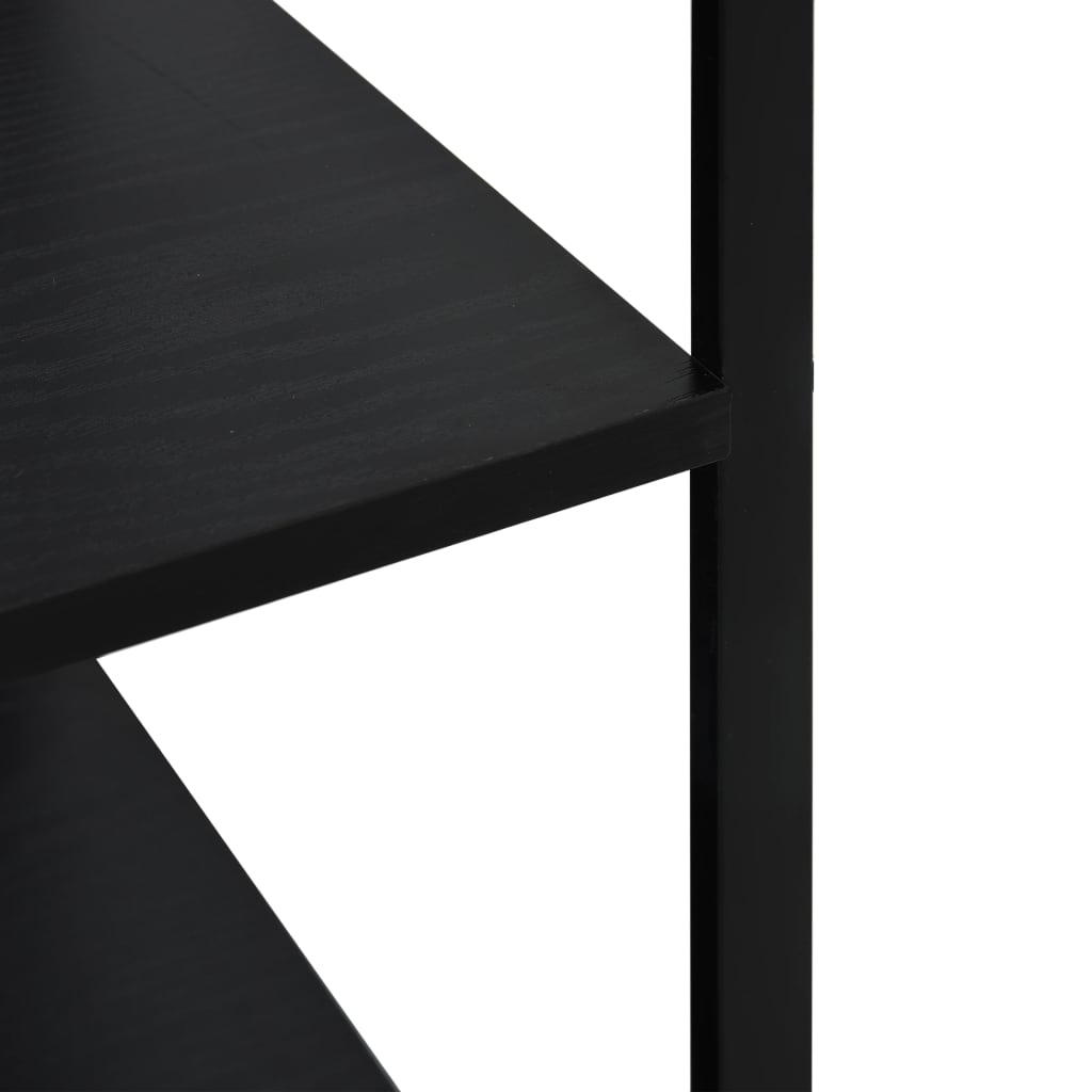 vidaXL Armario para microondas madera ingeniería negro 60x39,6x123 cm