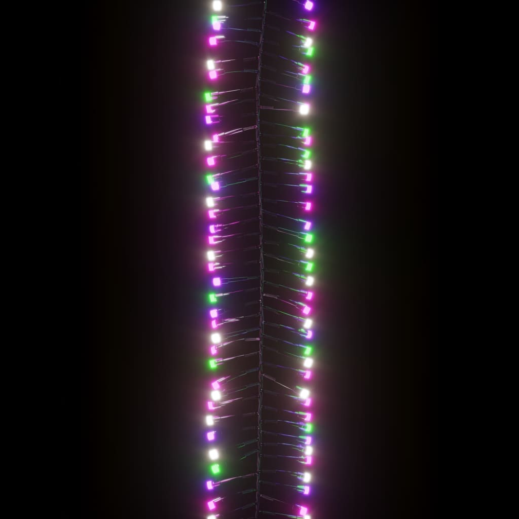 vidaXL Tira de luces de racimo con 400 LED PVC pastel multicolor 7,4 m