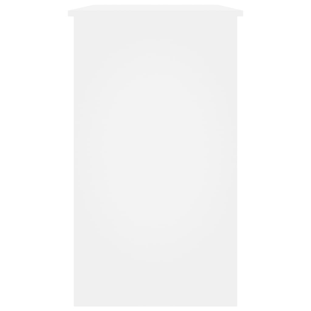 vidaXL Escritorio de madera contrachapada blanco 90x45x76 cm