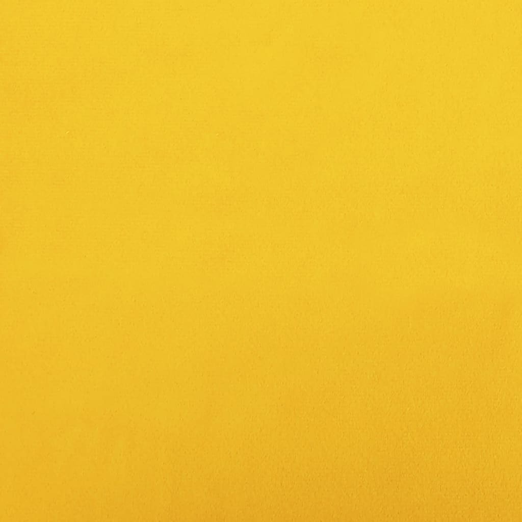 vidaXL Sofá diván con cojín de cabeza terciopelo amarillo